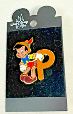 Walt Disney World Disney Pinocchio Alphabet Letter “P” Trading Pin 2002 picture