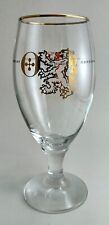 Ommegang Brewery Cooperstown NY Gold Rimmed Chalice Stem Footed Beer Glass picture