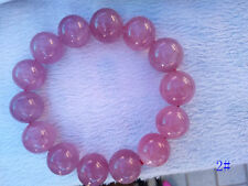 Genuine Natural Star Rose Quartz Crystal Beads Stretch Nice Bracelet AAA 15-14mm picture