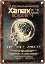Vintage Upjohn Xanax Drug Magazine Ad Reproduction Metal Sign ZG36 picture
