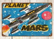 1977 Planet Mars Rocket Ship metal tin sign contemporary outdoor wall art picture