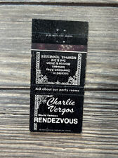 Vintage Charlie Vergos World Famous Rendezvous Matchbook Cover Advertisement picture