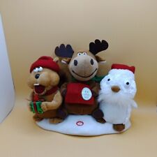 Rare Gemmy Animated Christmas Singing & Dancing Plush Trio picture
