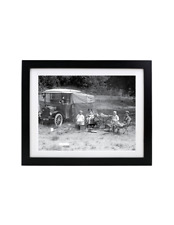 1923 Family Vacation Car Camping Retro Vintage Matted & Framed Picture Photo picture