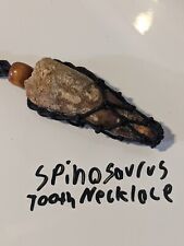 Genuine Spinosaurus Tooth Necklace From Late Cretaceous Found In Kem Kem Basin picture