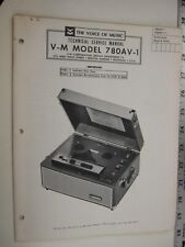 SF 60's V-M Voice of Music Technical Service Manual MODEL 780AV-1   BIS picture