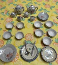 Antique Hand Painted Child’s Porcelain China Lusterware Tea Set from Japan picture