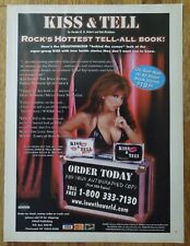 1999 KISS & TELL Rock's Hottest Tell-All Book Magazine Ad picture