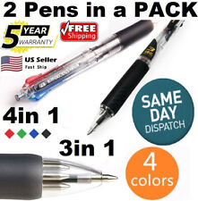 2X USA: 4-color Ball Point Pens 0.7mm school supply, multicolor pen picture