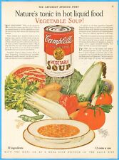1927 Campbell's Vegetable Soup Vintage 1920's Kitchen Wall Décor Art Ad Ephemera picture