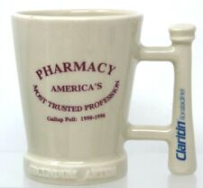 CLARITIN Mortar & Pestle Coffee Cup Mug “Ask Your Pharmacist” Advertising VTG S2 picture