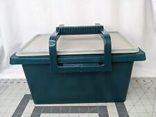 Tupperware Carry All Storage Tote Bin with Handle Green picture