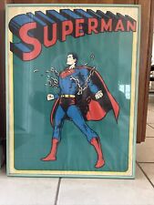 SUPERMAN 1975 Commercial Poster National Periodical Publications 18x24 Framed picture