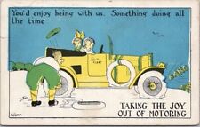 Vintage AUTOMOBILE Comic Postcard 