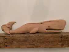 HAND CARVED WOODEN  SPERM WHALE picture