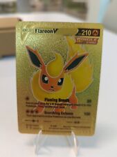 2021 POKEMON FLAREON V FLAMING BREATH SCORCHING COLUMN GOLD CARD #169/203 picture