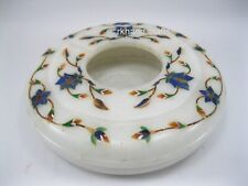 5 Inches Floral Pattern Inlay Work Cigarette Ash Tray Marble Ash Tray for Hotel picture