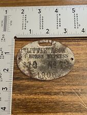 1906 Little Rock Arkansas Wagon License Plate Topper Disc Fob 1 Horse 72 picture
