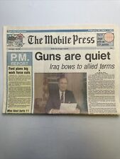 Mobile Press Register, February 28th, 1991 ‘Guns are Quiet ’ Newspaper picture