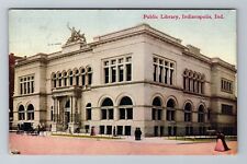 Indianapolis IN-Indiana, Public Library, Antique, Vintage c1910 Postcard picture