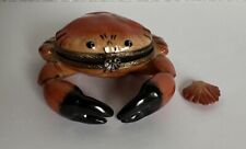 LIMOGES Porcelain “ Crab With Shell “ Trinket Box  Hand Painted France  picture