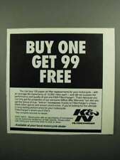 1990 K&N Filtercharger Ad - Buy One Get 99 Free picture