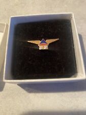 Delta Airlines 40 Year Lapel Pin / 2 Diamonds Set In 10k Gold picture