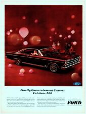 1966 Ford Fairlane 500 Vintage Print Ad Family Entertainment Center Red Balloons picture
