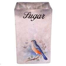 Hull Pottery Bluebird Sugar Canister Migrating Bluebirds in Winter 1920’s picture