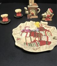 VTG Miniature Mr. & Mrs. Claus Themed Tea Set.  picture