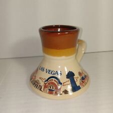 Las Vegas Nevada Casinos Ceramic No Spill Travel Coffee Cup Mug Vintage  picture