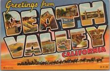 DEATH VALLEY, California Large Letter Postcard / Curteich Linen / 1965 Cancel picture