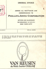 1936 PHILLIPS-JONES CORP VAN HEUSEN SHIRTS NEW YORK CITY BILLHEAD INVOICE Z672 picture