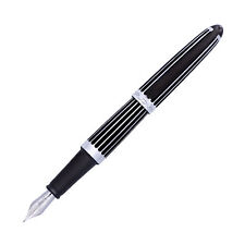 Diplomat Aero Fountain Pen in Stripes Black - Fine Point - NEW in original Box picture