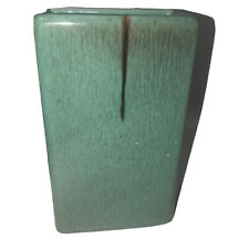 Vintage Gonder Pottery Vase Green Blue Speckles USA Nice picture
