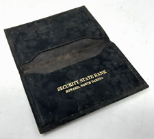 Antique Leather Wallet Security State Bank Howard North Dakota picture