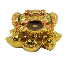 Fortune Gold Money Coin Frog Toad Feng Shui Decoration Charm of prosperity picture
