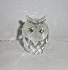Vintage Swarovski Crystal Small Owl Figurine Woodland Friends - green eyes picture