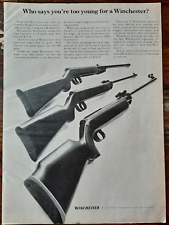 1969 Winchester Vintage Print Ad Rifle Air Pellet Youth Hunt Target Sport Guns picture