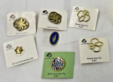Vintage Girls Scouts Brownie Daisy Honor Membership World Association Pin Lot picture