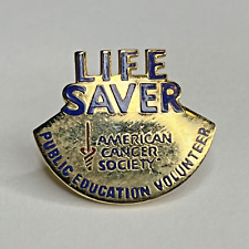 American Cancer Society Life Saver Volunteer Lapel Pin Hat Lanyard Pins Tie picture
