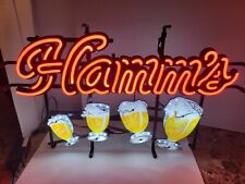Hamm's beer light up motion moving sequencing dancing mugs led sign new picture