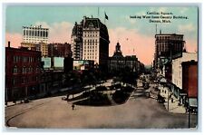 1916 Cadillac Square Looking West County Building Detroit Michigan MI Postcard picture