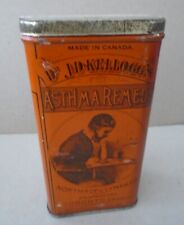 Antique Tin Container Dr J D Kellogg’s Asthma Remedy Northrop & Lyman Toronto picture