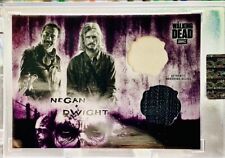 Topps Walking Dead Hunters & Hunted NEGAN & DWIGHT Dual Relic Purple #09/10 SSP picture