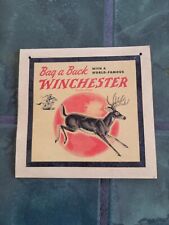 Vintage WINCHESTER BUCK deer hunting store  sign poster picture