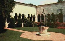 Ancient Spanish Monastery North Miami Florida FL Garden Well Chrome Postcard picture