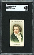 1911 Wills's Cigarettes Musical Celebrities Beethoven RC SGC 4 CENTERED HIGH END picture