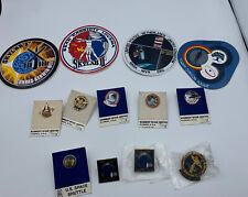 LOT of 8 NASA Pins & 4 Decals Payton Challenger Cassini-Huygens Columbia Skylab picture
