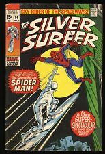 Silver Surfer #14 VG+ 4.5  Appearance of Amazing Spider-Man Marvel 1970 picture